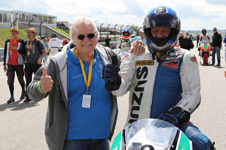 Gerd Borghoff war Physiotherapeut bei Wimmer, sie trafen sich bei der Sachsenring Classic 2022 wieder
