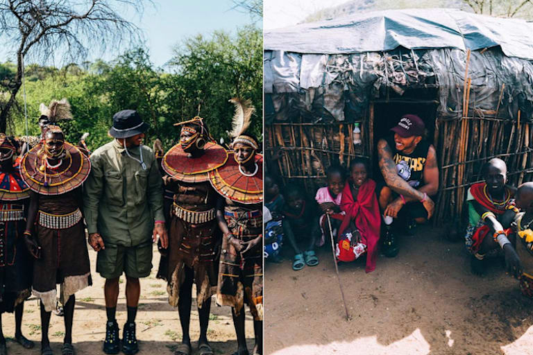 Lewis Hamilton am Donnerstag mit Nasen-Piercing