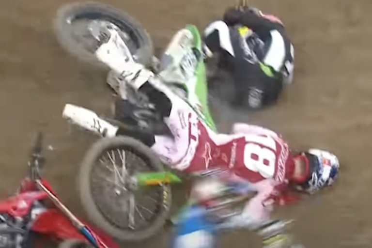 Jett Lawrence stürzte im Vorlauf