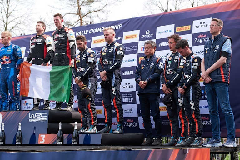   Hyundai auf dem Siegerpodest