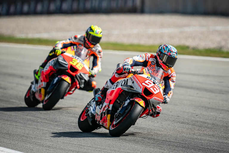 Marc Márquez und Joan Mir im FP1 des Catalunya-GP