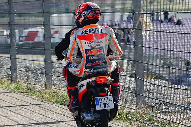 Nach dem FP3: Rückfahrt mit dem Roller