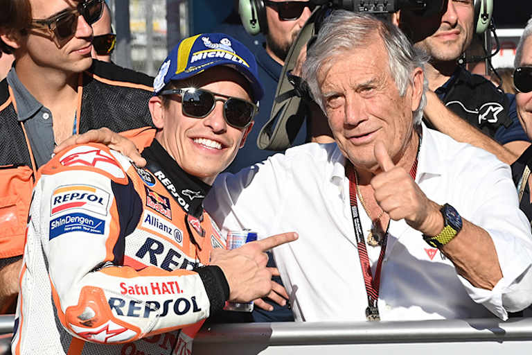 Der achtfache Weltmeister Márquez mit Ago nazionale, der 15-WM-Titel und 122 GP-Siege abgeräumt hat