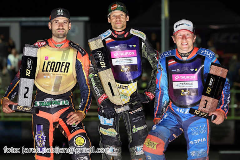 Die Top-3 in Güstrow (v.l.): Michelsen, Kolodziej und Lebedevs