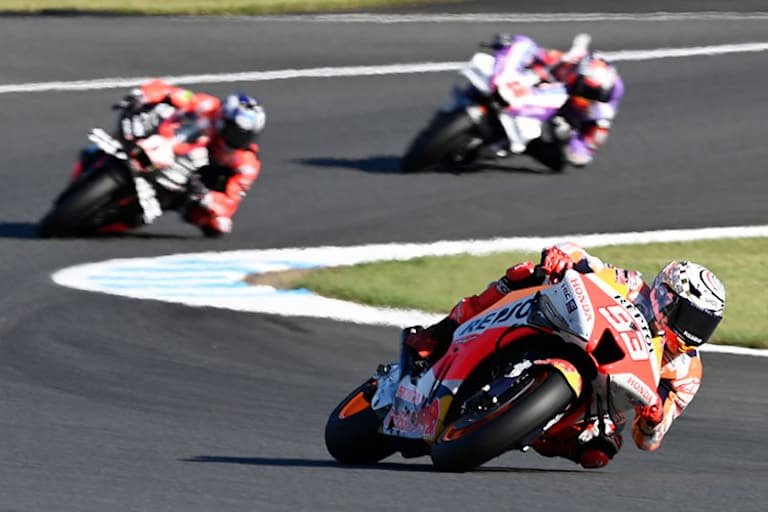 Marc Márquez (93) vor Viñales und Jorge Martin, der auf Platz 3 landete