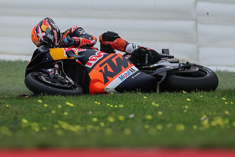 Red Bull-KTM-Werkspilot Jack Miller bei einem der zahlreichen Samstag-Stürze
