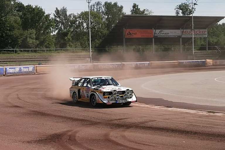 Audi Quattro auf der Sandbahn von Landshut