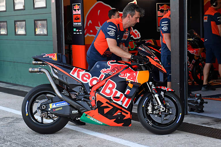 Der 2023-Prototyp von Pedrosa in Misano: verbesserter Motor, bei Suspension-Teile