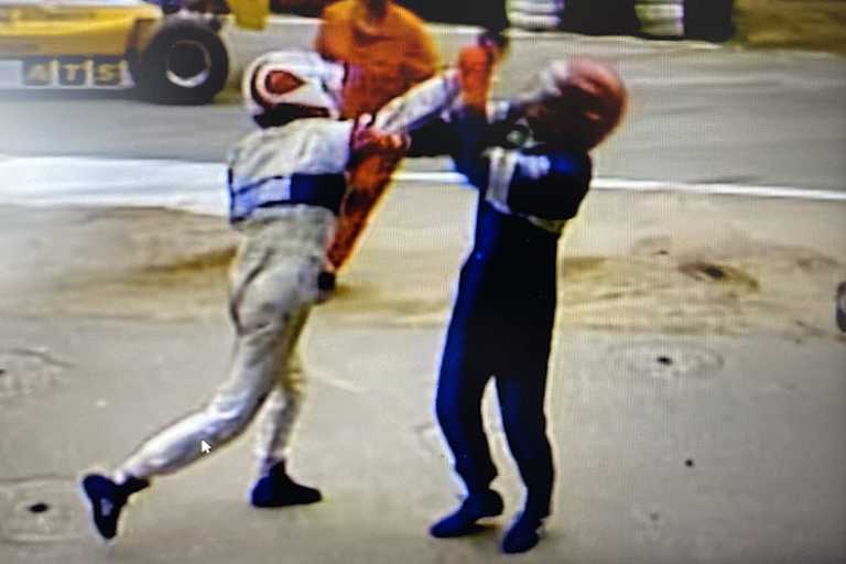 In Hockenheim verhinderte ein Crash den nächsten Triumph – und Piquet ging auf den Unfallverursacher Eliseo Salazar los 