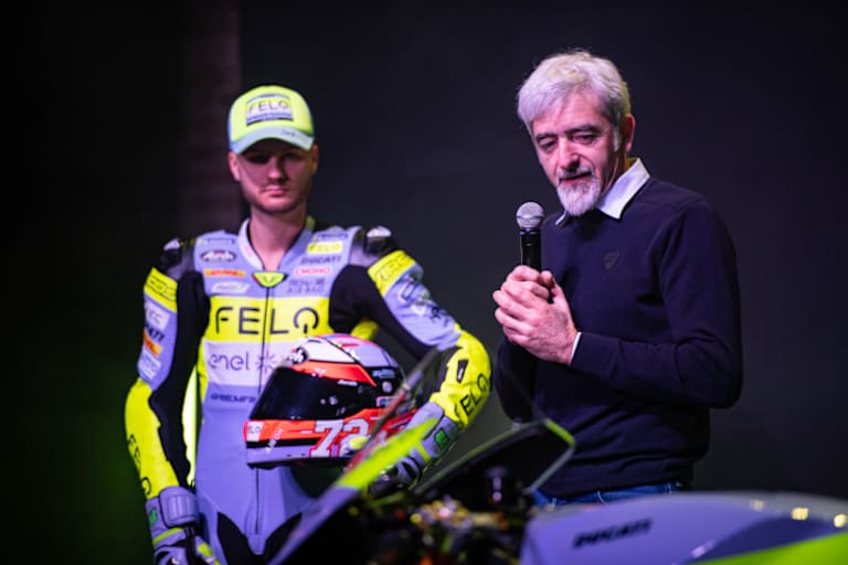 Gigi Dall'Igna beim Gresini-Event (links Alessio Finello)