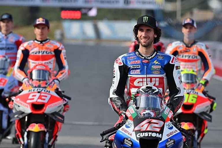 Drei schwer enttäuschte Honda-Piloten: Rins, dahinter Marc Márquez und Joan Mir