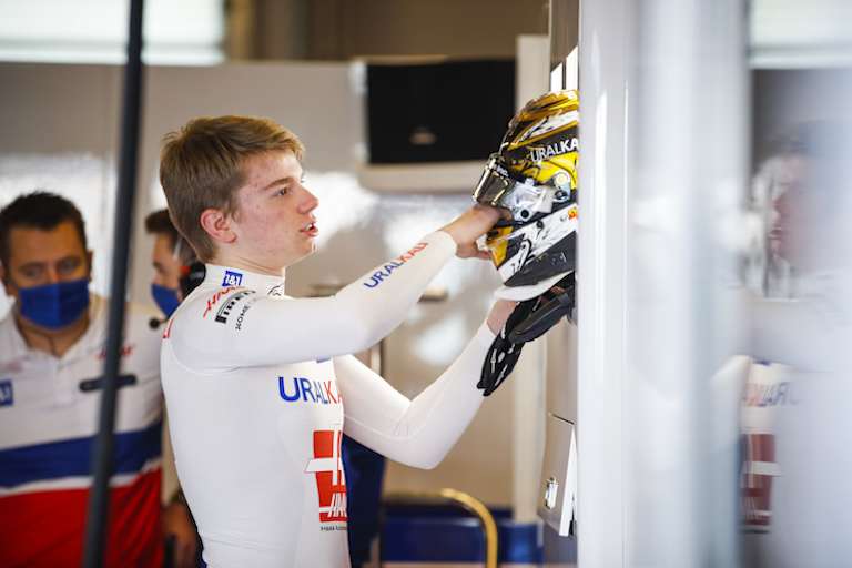 Shwartzman beim Abu Dhabi-Test 2021 mit Haas