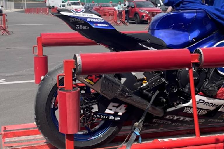 Die Yamaha von Toprak erlitt einige Blessuren