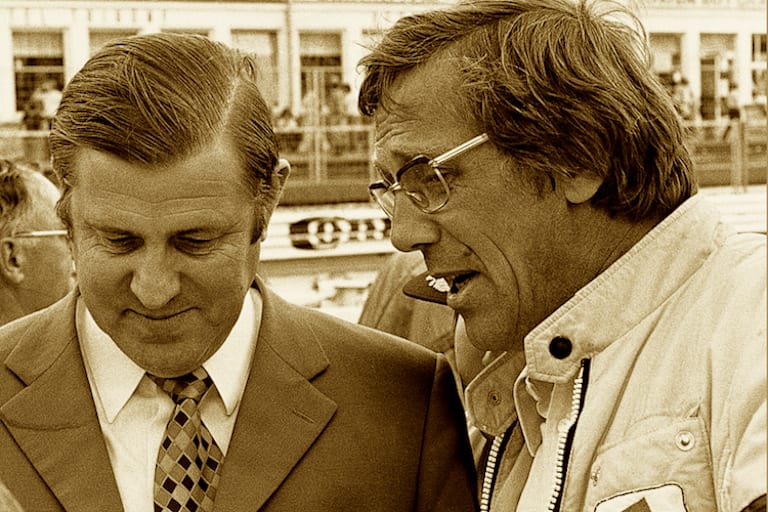 Georg Heinz Hommen und sein Sportleiter Rolf Schmidt 1974, beide leben leider nicht mehr