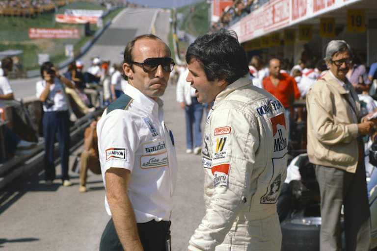 Frank Williams 1980 mit Alan Jones