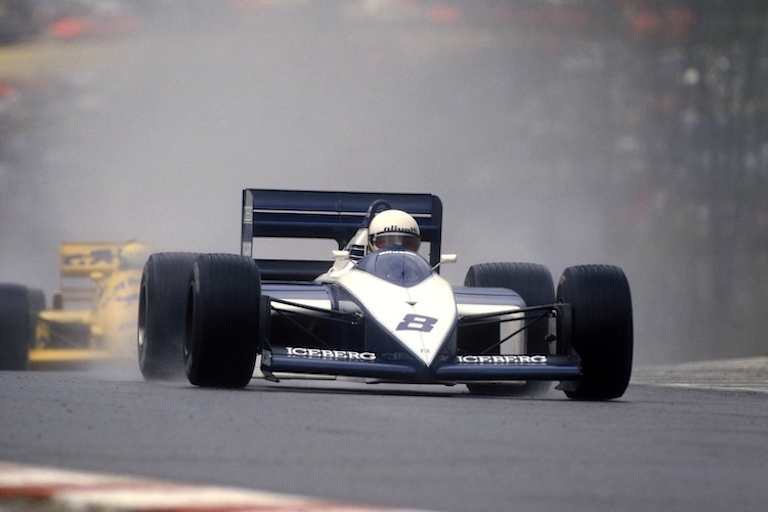 Andrea de Cesaris in Belgien 1987
