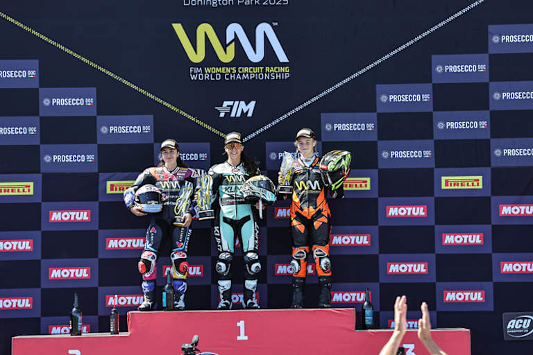 Podium in Donington Park