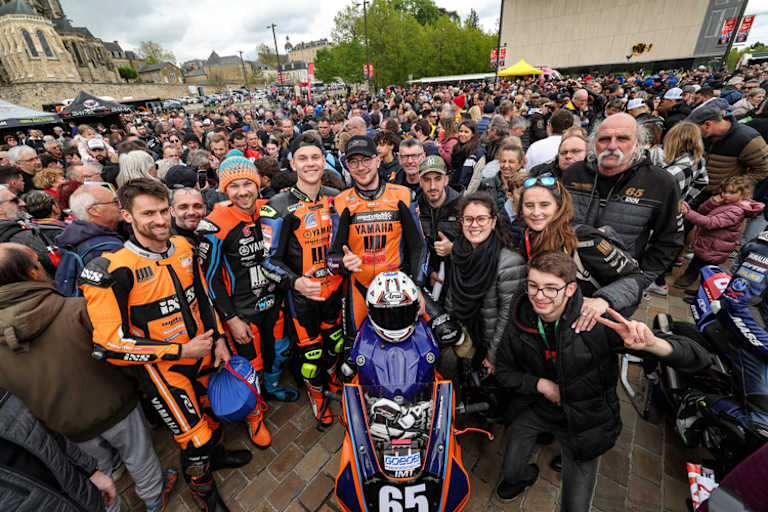 Daniel Rubin, Dominik Vincon, Marco Fetz und Bastian Ubl (vlnr) am Mittwoch in Le Mans