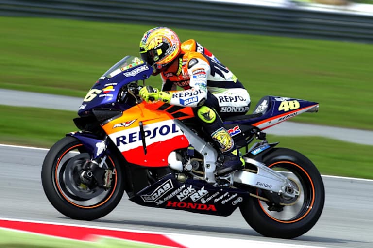 Valentino Rossi 2002 auf der Repsol-Honda
