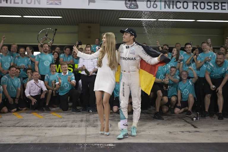 Nico Rosberg und seine Vivian in Abu Dhabi 2016