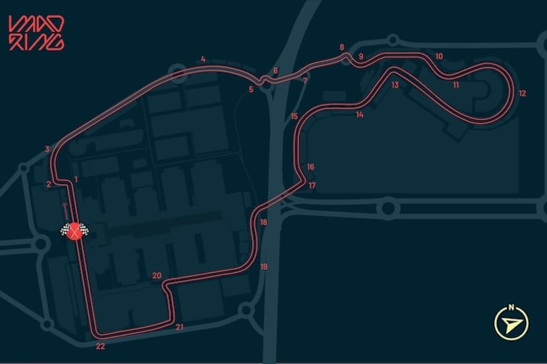 So sieht das geplante Streckenlayout des Madring aus