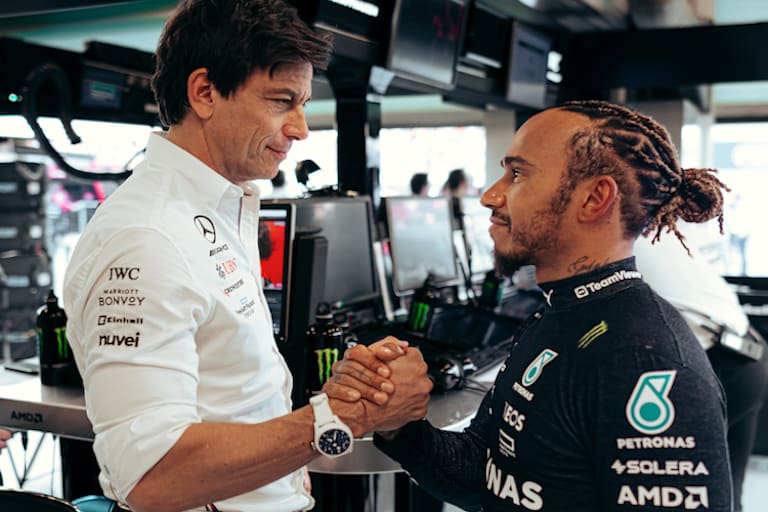Toto Wolff und Lewis Hamilton früher bei Mercedes