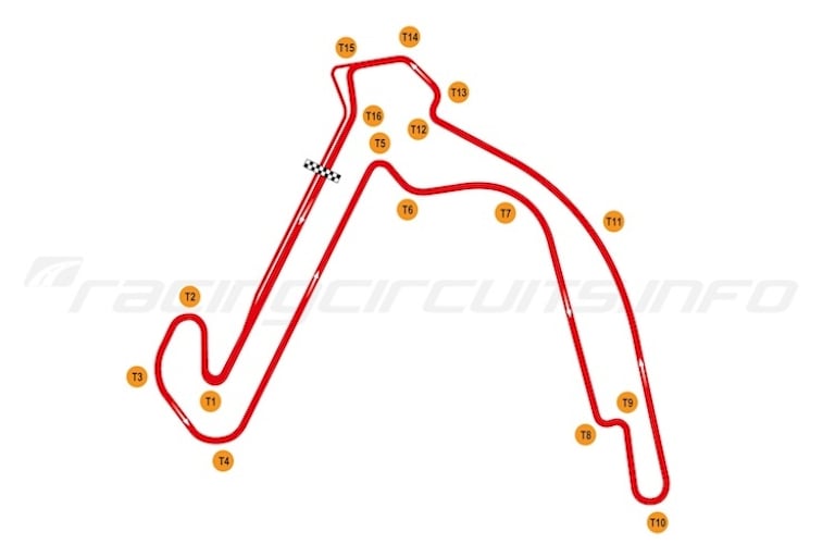 Der 4,11 km lange Kurs wird gegen den Uhrzeigersinn gefahren