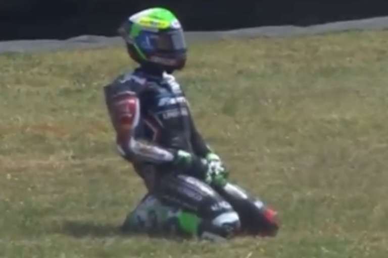 Zum Glück unversehrt: Baltus im Auslauf der Correntaio