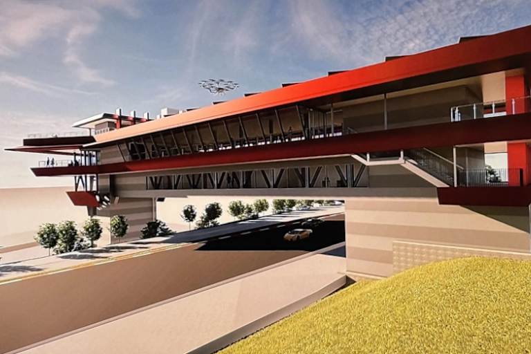 So soll der fertige Streckenüberbau aussehen