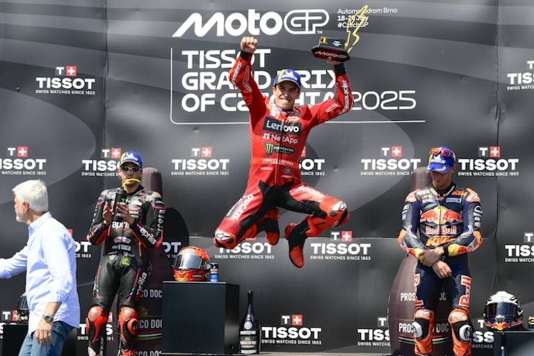 Marc Marquez freute sich über seinen fünften Grand-Prix-Sieg in Folge