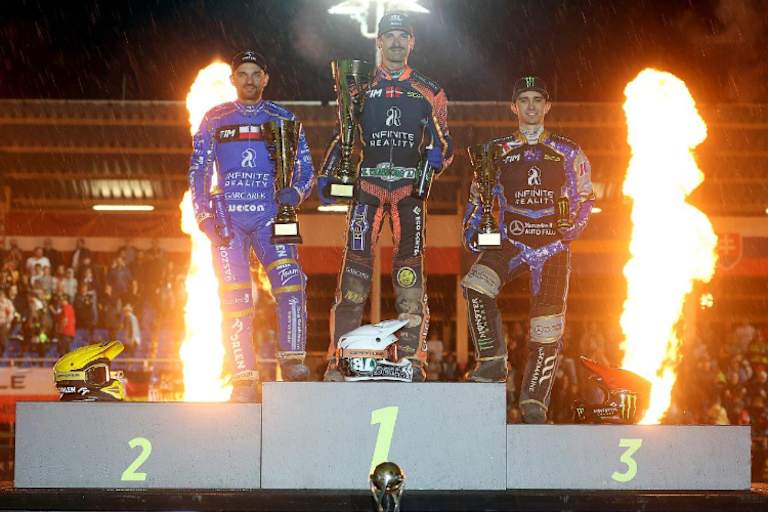 Die Top-3 in Landshut (v.l.): Bartsoz Zmarzlik, Mikkel Michelsen und Jack Holder