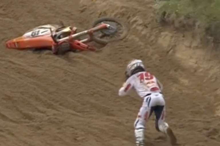 Sacha Coenen führte das Rennen an und stürzte