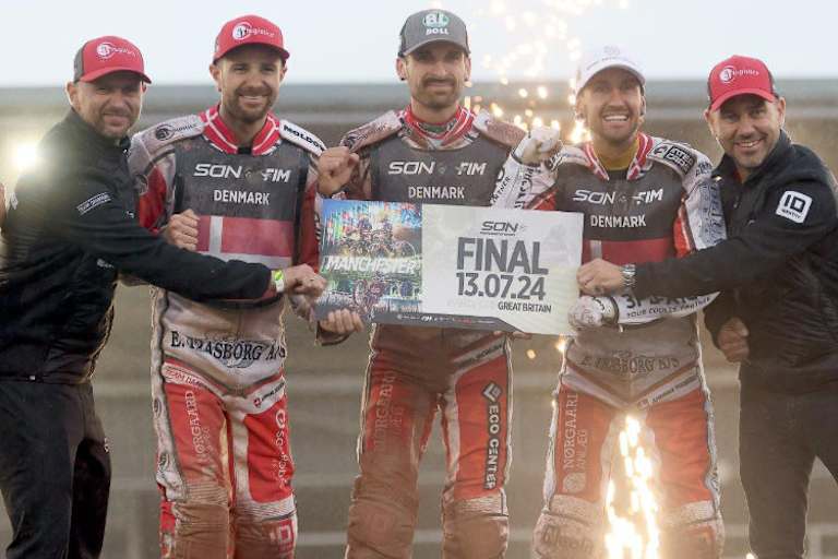 Die siegreichen Dänen Rasmus Jensen, Mikkel Michelsen und Anders Thomsen (v.l.)