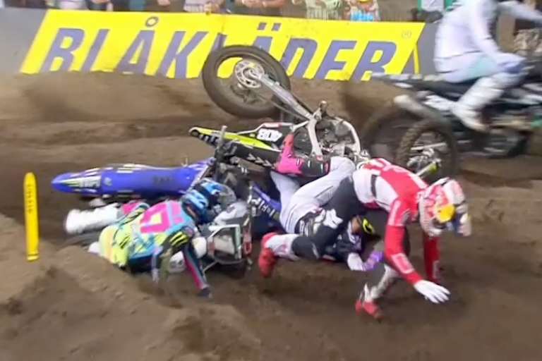 Kay de Wolf stürzte und fiel weit zurück