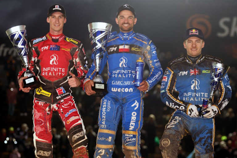 Die Top-3 von Malilla (v.l.): Max Fricke, Bartosz Zmarzlik und Robert Lambert