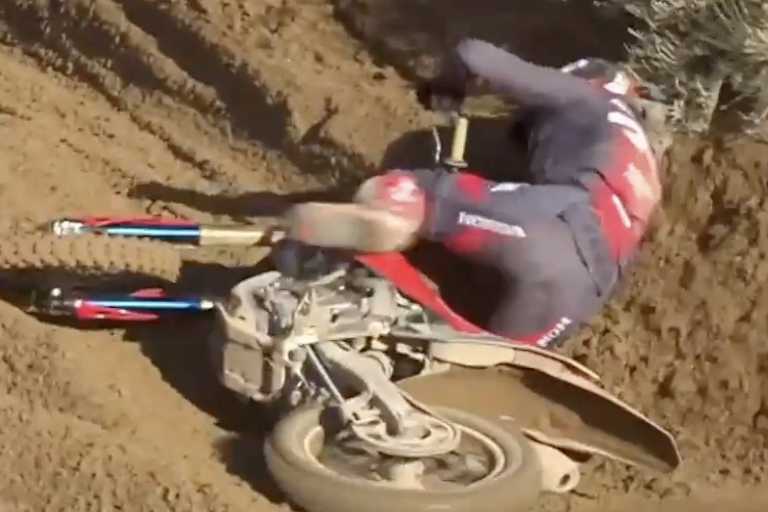 Tim Gajser stürzte am Ende des zweiten Laufs