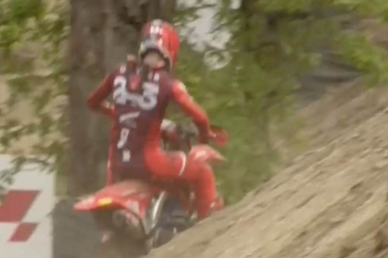 WM-Leader Tim Gajser kam von der Strecke ab