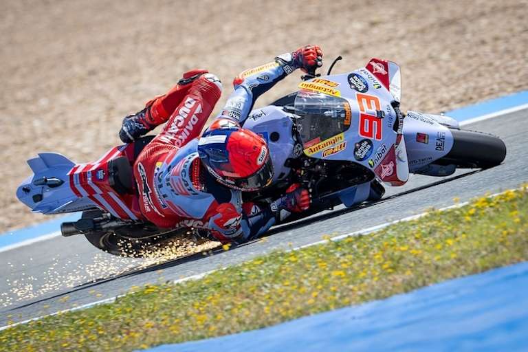 Keine Überraschung: Marc Marquez ging auch 2024 wieder eifrig zu Boden