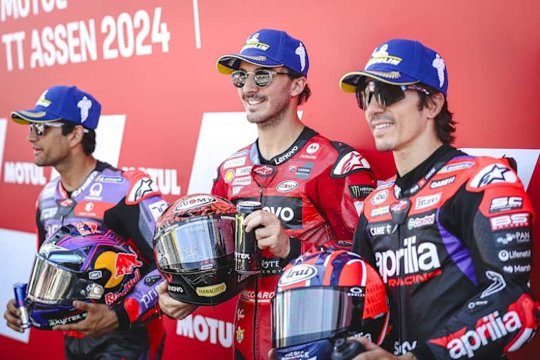 Top-Sprinter (v.l.): Martin, Bagnaia und Vinales