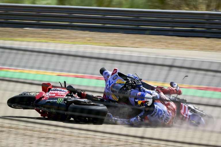 Beide Ducati-Piloten überstanden den Unfall ohne Verletzungen