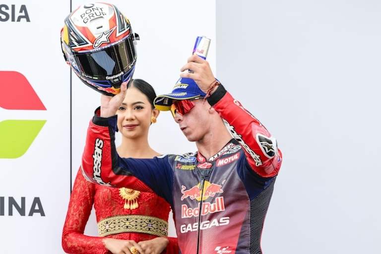 Rookie Pedro Acosta stand zuletzt in Indonesien für KTM auf dem Podest