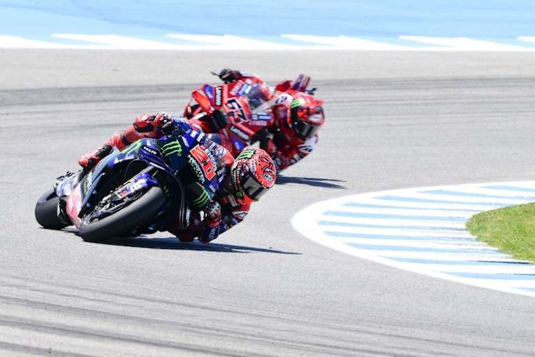 Der Yamaha-Pilot hielt sich vor Vizweweltmeister Pecco Bagnaia