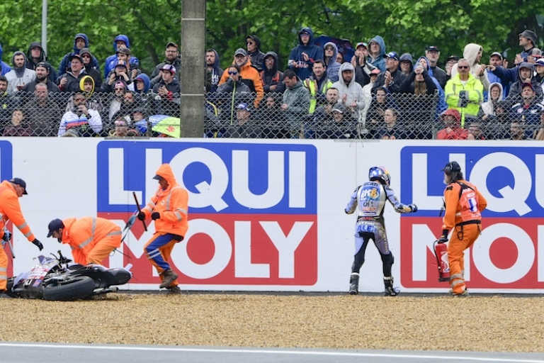 Auch der WM-Zweite Alex Marquez fiel in Le Mans als Rekordfahrer aus