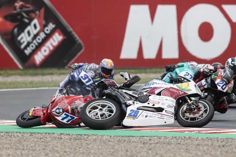 Die Schikane war ein beliebter Ort für Stürze