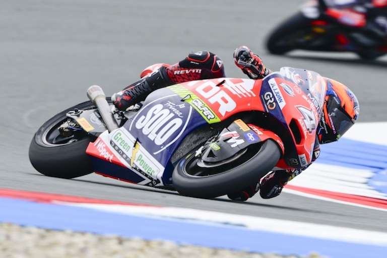 Erstmals mit dem Moto2-Bike in Startreihe 1: Ivan Ortola (2.)