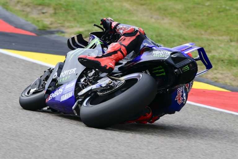 Die Yamaha M1 überhitzt die Reifenflanke