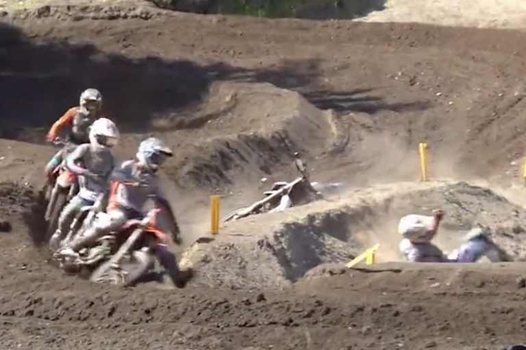 Nico Greutmann flog im zweiten Lauf von der Strecke