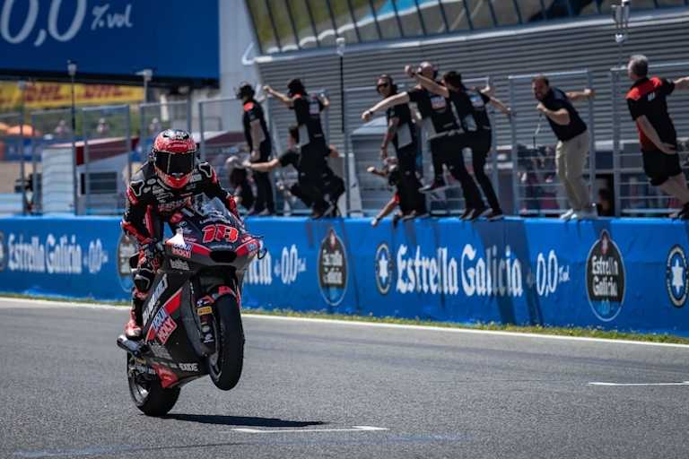 Zielankunft für GP-Sieger Manuel Gonzalez