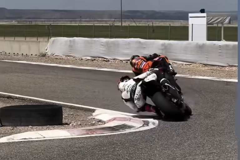 Jorge Martin und Valentin Perrone beim Training