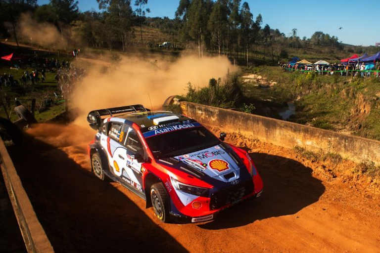 Ott Tänak (Hyundai) fuhr bei der erstmals als WM-Lauf ausgetragenen Rallye Paraguay beim Shakedown auf Platz zwei
